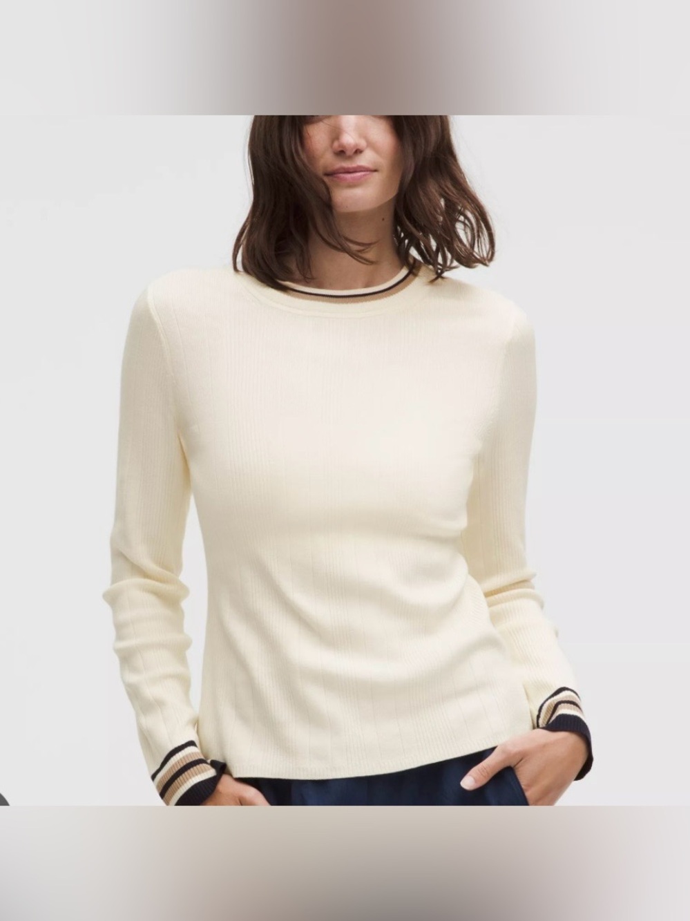 Lululemon Cotton-Blend Long-Sleeve Crew